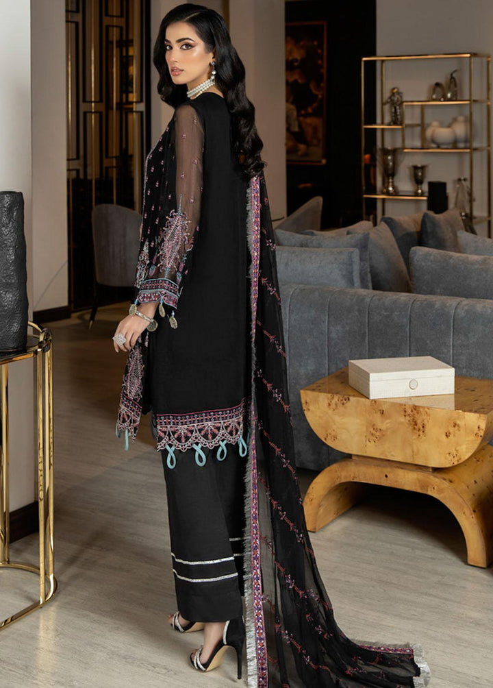 Jannan By Riaz Arts Embroidered Chiffon Suits Unstitched 3 Piece RA23WD JL-37 - Wedding Collection