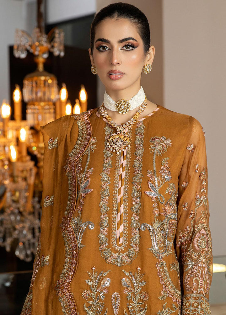 Jannan By Riaz Arts Embroidered Chiffon Suits Unstitched 3 Piece RA23WD JL-38 - Wedding Collection