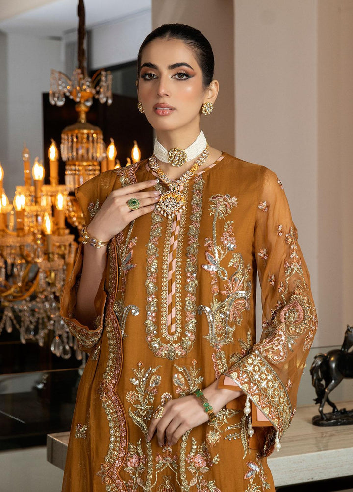 Jannan By Riaz Arts Embroidered Chiffon Suits Unstitched 3 Piece RA23WD JL-38 - Wedding Collection