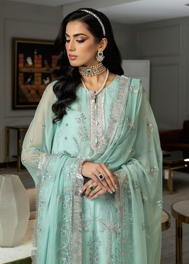 Jannan By Riaz Arts Embroidered Chiffon Suits Unstitched 3 Piece RA23WD JL-39 - Wedding Collection