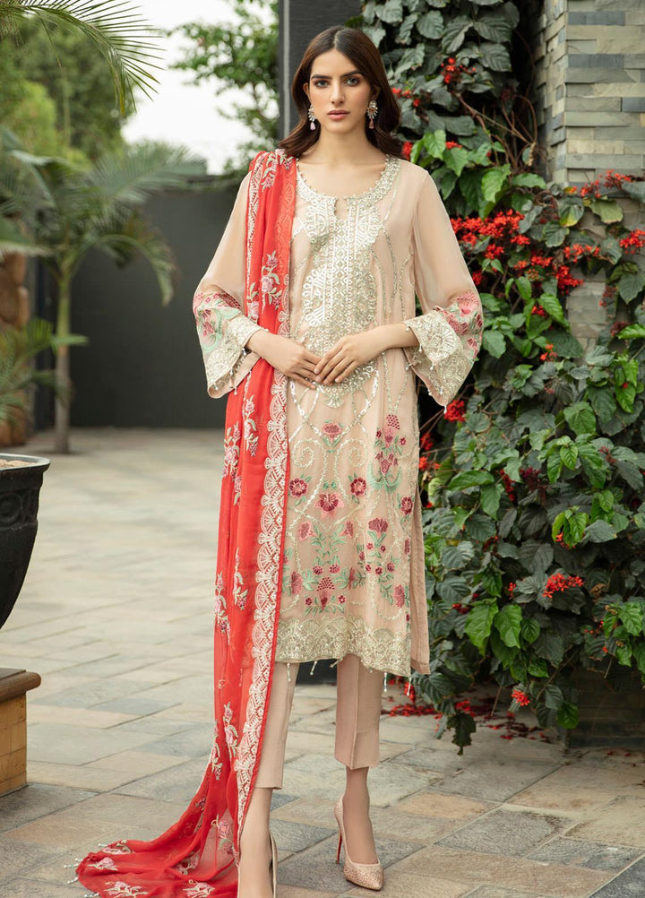 Jannan by Riaz Arts Embroidered Chiffon Suits Unstitched 3 Piece RA21JNF JP-05 - Festive Collection