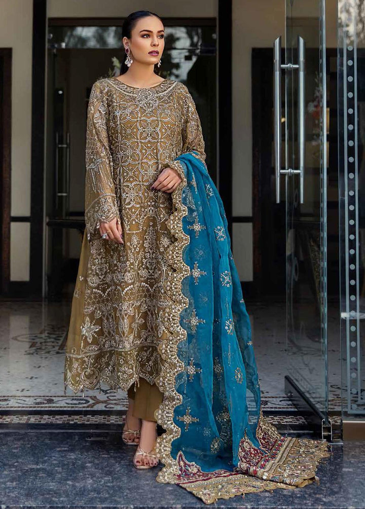 Jannan by Riaz Arts Embroidered Chiffon Suits Unstitched 3 Piece RA22J JL-04 - Luxury Collection