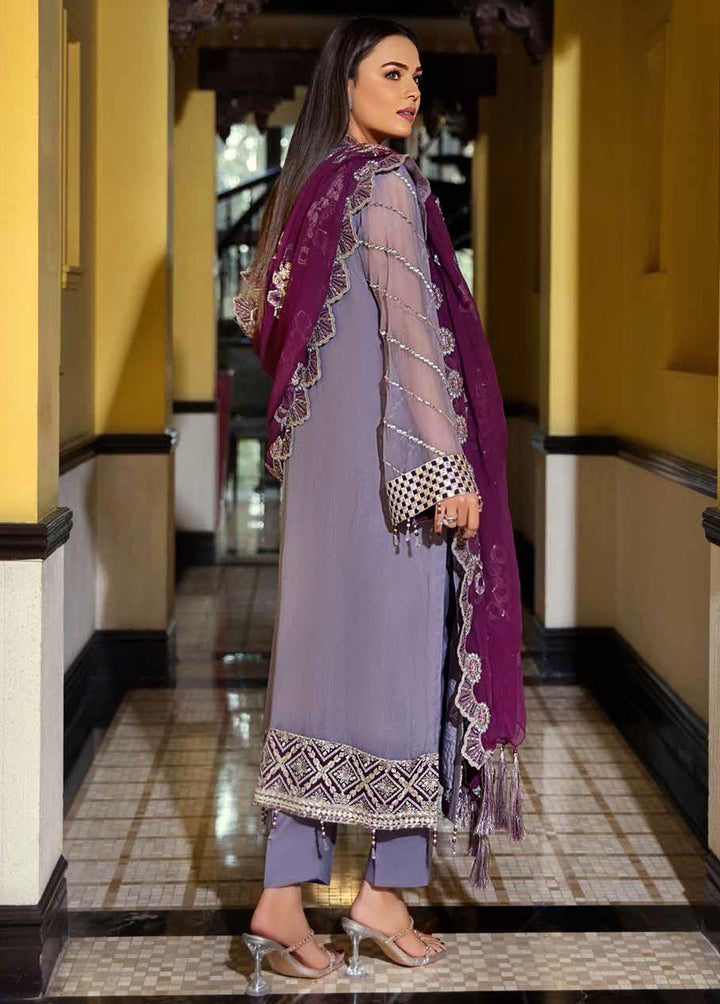 Jannan by Riaz Arts Embroidered Chiffon Suits Unstitched 3 Piece RA22J JL-06 - Luxury Collection