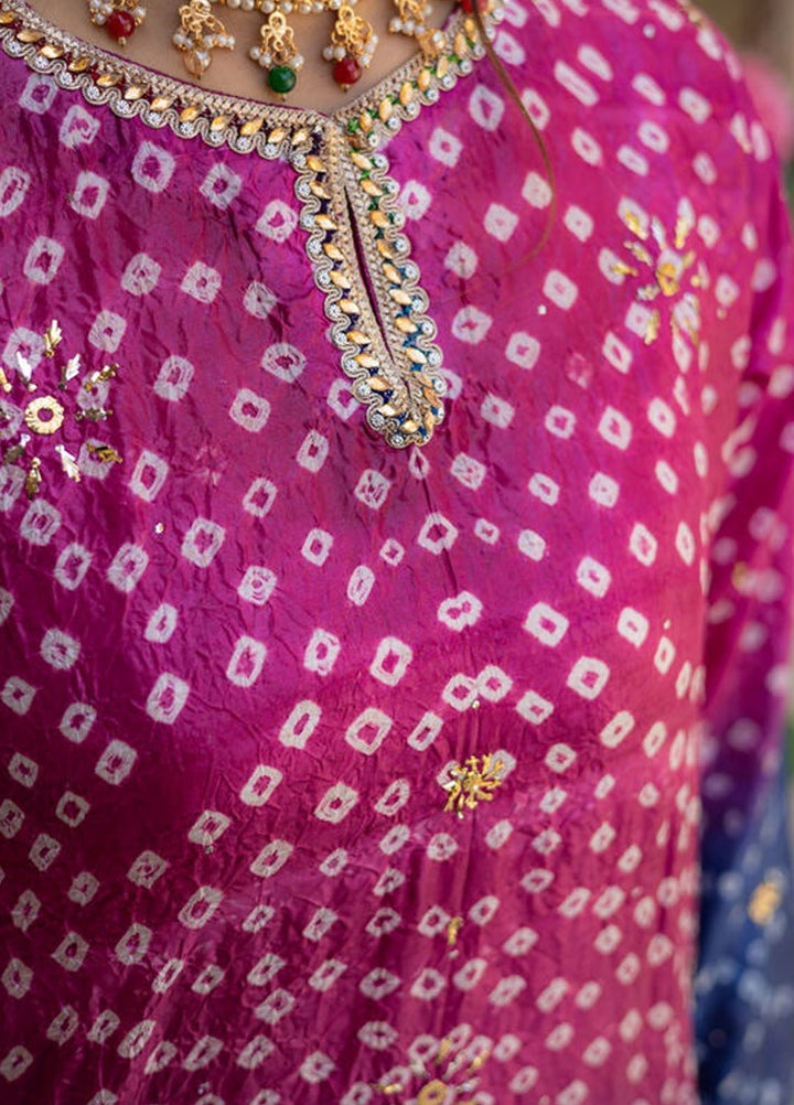 Javeria Khalid Pret Embellished Korean silk 3 Piece Aangan