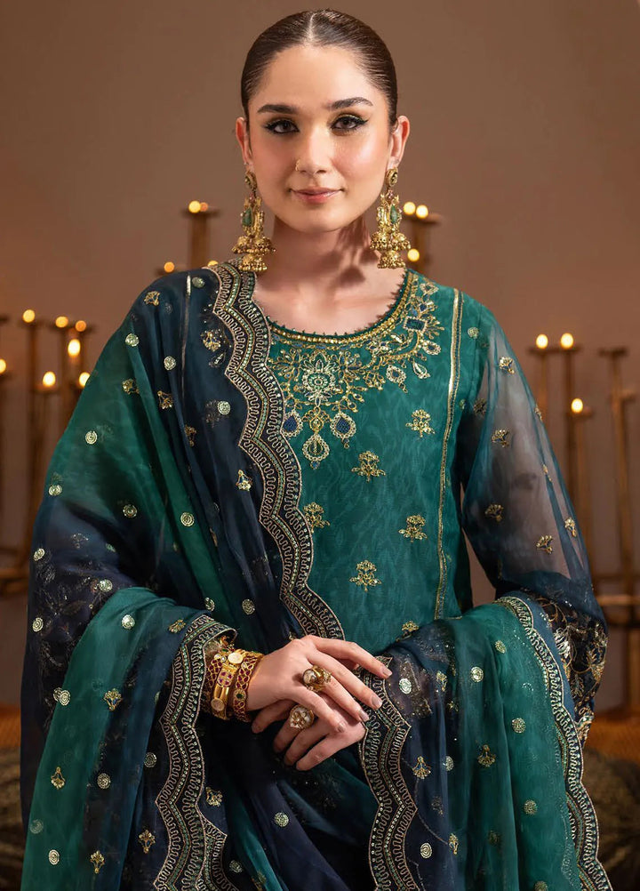 Jhalak by Alizeh Embroidered Chiffon Suit Unstitched 3 Piece AFB24J D-04 Deewani - Festive Collection