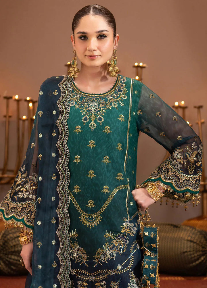 Jhalak by Alizeh Embroidered Chiffon Suit Unstitched 3 Piece AFB24J D-04 Deewani - Festive Collection