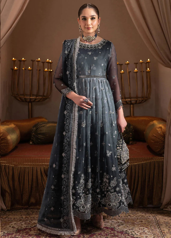 Jhalak by Alizeh Embroidered Chiffon Suit Unstitched 3 Piece AFB24J D-08 Mastani - Festive Collection