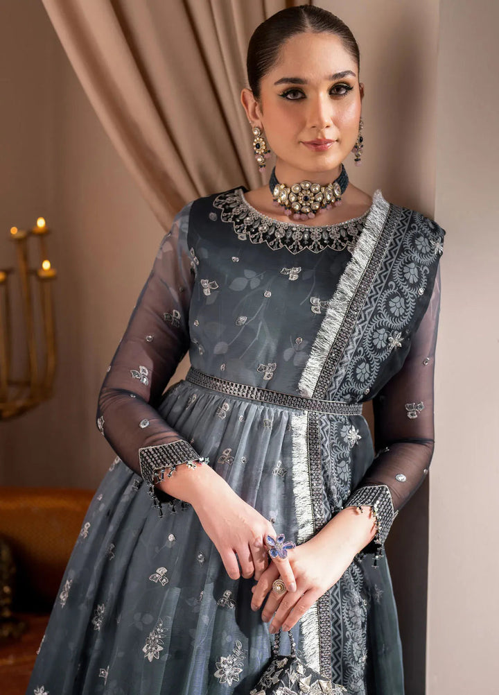 Jhalak by Alizeh Embroidered Chiffon Suit Unstitched 3 Piece AFB24J D-08 Mastani - Festive Collection