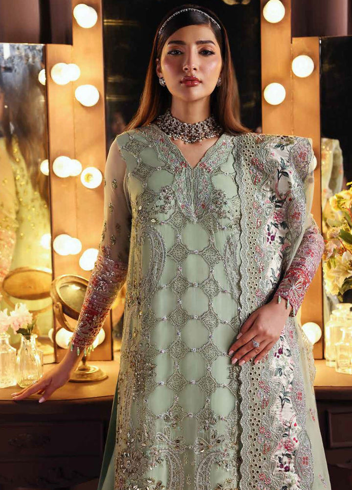 Jhoomro by Nureh Embroidered Chiffon Suits Unstitched 4 Piece NU25JF NL-86 - Formals Collection