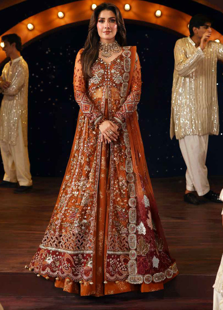 Jhoomro by Nureh Embroidered Net Suits Unstitched 4 Piece NU25JF NL-80 A - Formals Collection