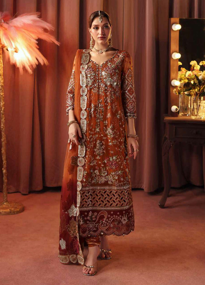 Jhoomro by Nureh Embroidered Net Suits Unstitched 4 Piece NU25JF NL-80 B - Formals Collection