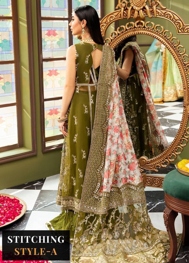 Jhoomro By Nureh Embroidered Organza Suits Unstitched 4 Piece NU23JH NL-50 Nura - Luxury Formal Collection