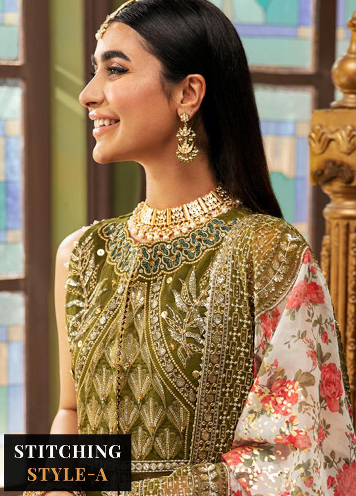 Jhoomro By Nureh Embroidered Organza Suits Unstitched 4 Piece NU23JH NL-50 Nura - Luxury Formal Collection