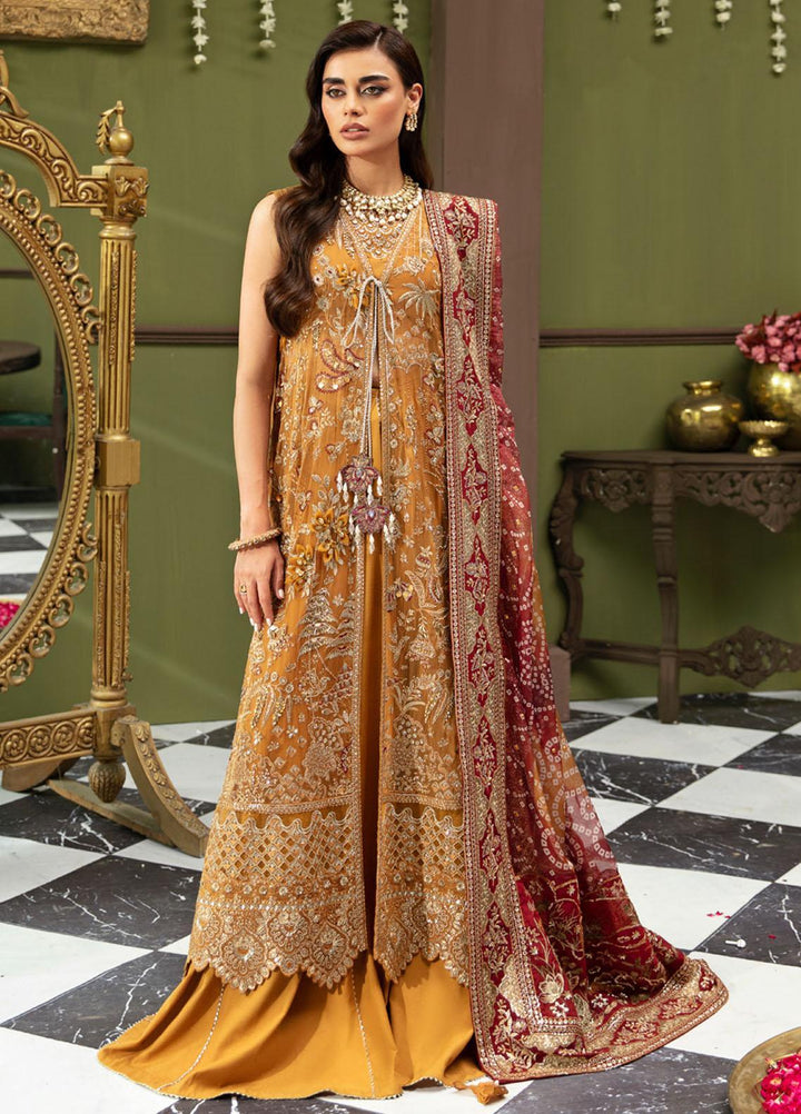 Jhoomro By Nureh Embroidered Chiffon Suits Unstitched 4 Piece NU23JH NL-52 Zawiya - Luxury Formal Collection