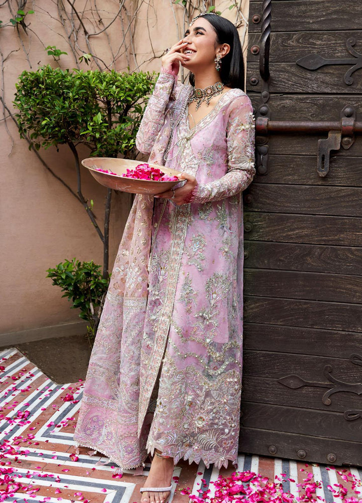 Jhoomro By Nureh Embroidered Organza Suits Unstitched 4 Piece NU23JH NL-54 Rhim Jhim - Luxury Formal Collection