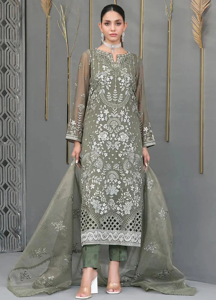 Jiah By Tawakkal Fabrics Embroidered Chiffon Suit Unstitched 3 Piece RA24J D-3746 - Festive Collection