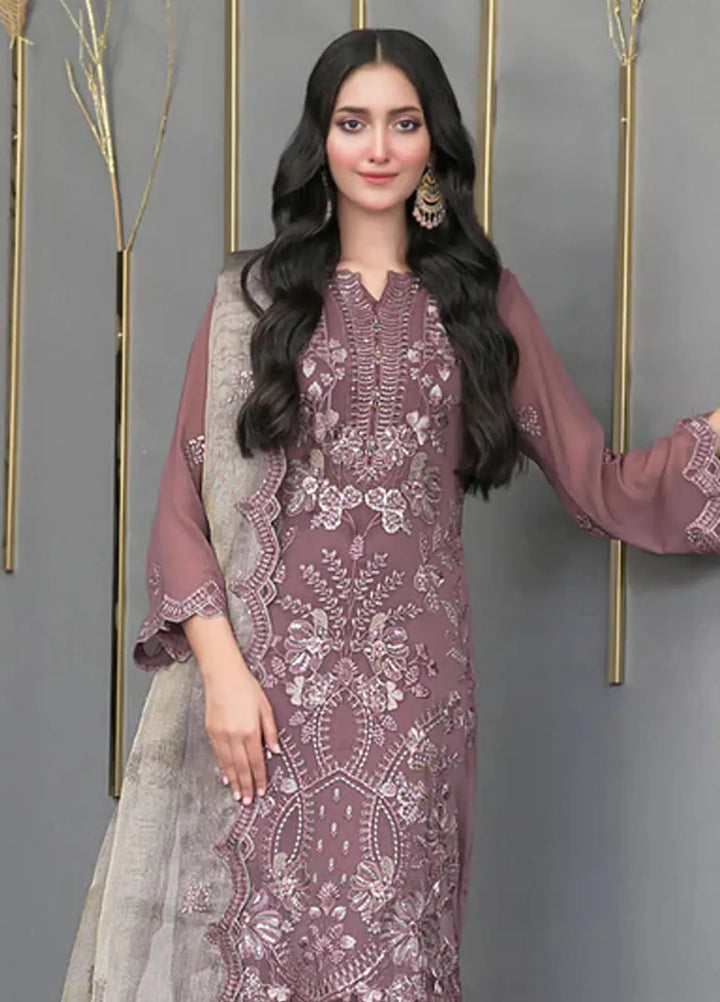 Jiah By Tawakkal Fabrics Embroidered Chiffon Suit Unstitched 3 Piece RA24J D-3747 - Festive Collection