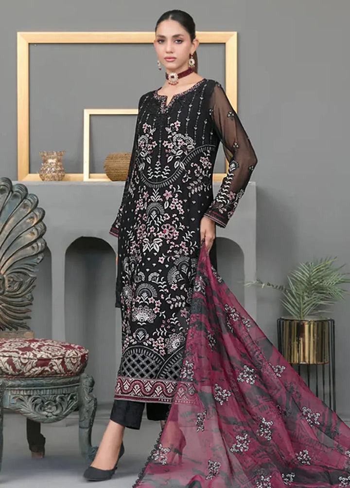 Jiah By Tawakkal Fabrics Embroidered Chiffon Suit Unstitched 3 Piece RA24J D-3750 - Festive Collection
