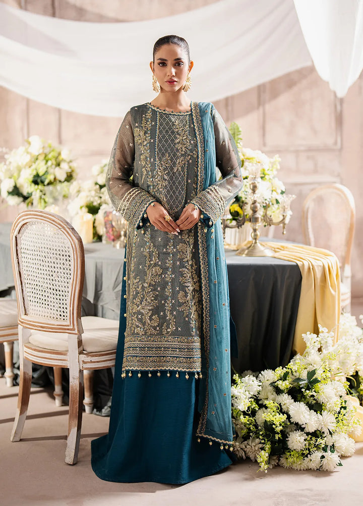 Jihan by Salitex Embroidered Cotton Net Suits Unstitched 3 Piece SUNW6JI003UT - Festive Collection