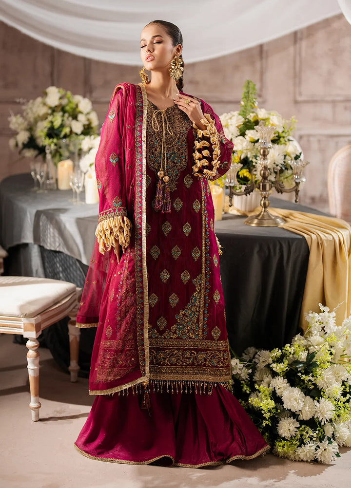 Jihan by Salitex Embroidered Cotton Net Suits Unstitched 3 Piece SUNW6JI010UT - Festive Collection