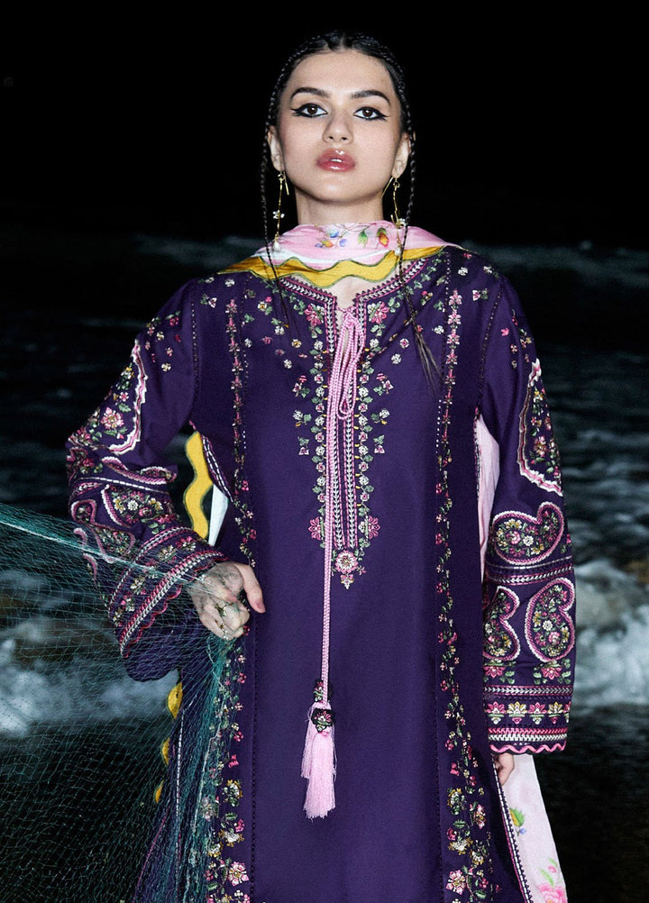 Jugnu by Hussain Rehar Embroidered Lawn Suits Unstitched 3 Piece HRR25JSS Sagar - Summer Collection