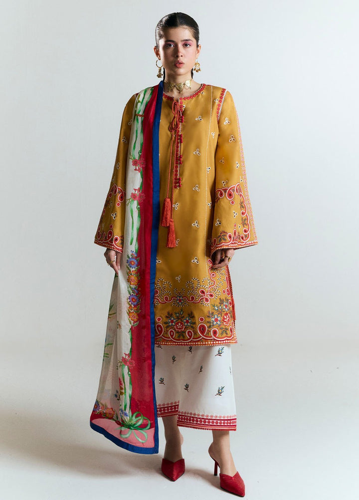 Jugnu by Hussain Rehar Embroidered Lawn Suits Unstitched 3 Piece HRR25JSS Tanim - Summer Collection