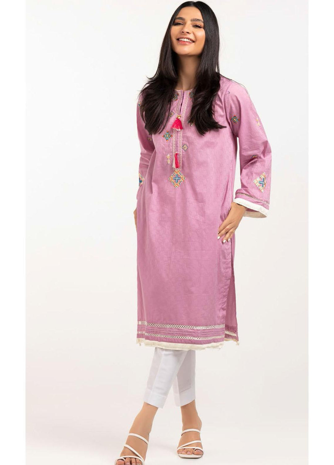 Gul Ahmed Luxury Pret Embroidered Dobby Kurties GA21K WGK-CMS-DE-291