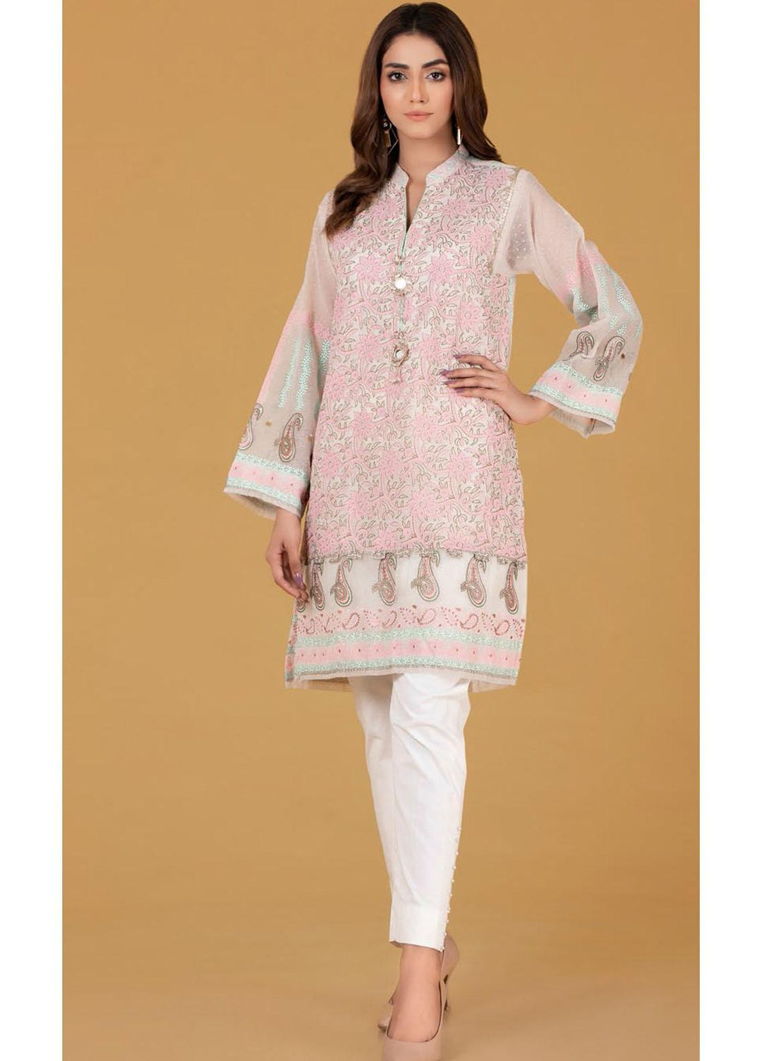 Gul Ahmed Luxury Pret Embroidered Cotton Kurties GA21K WGK-FFS-SP-230
