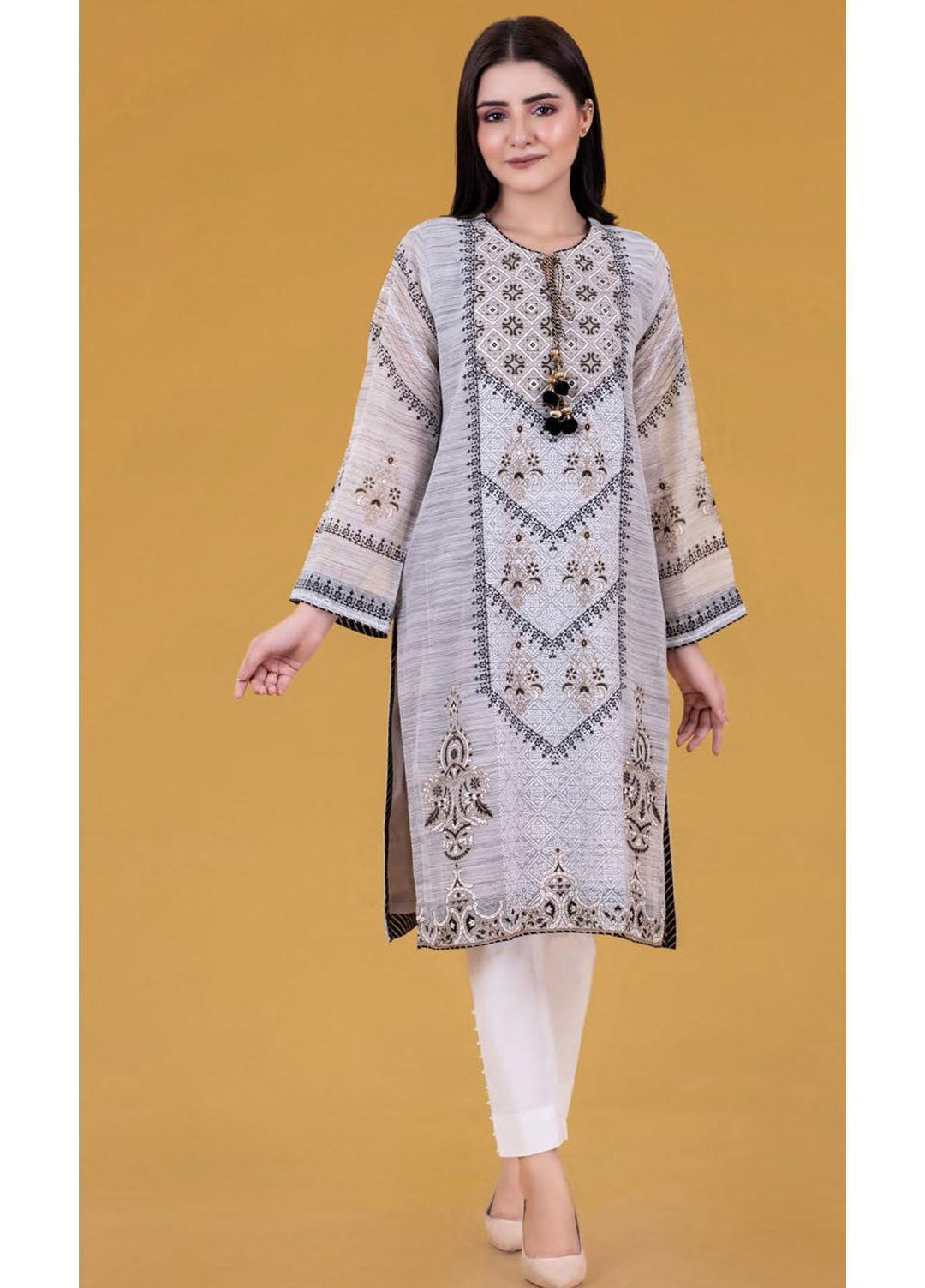 Gul Ahmed Luxury Pret Printed Khaadi Net Kurties GA21K WGK-FFS-SP-269