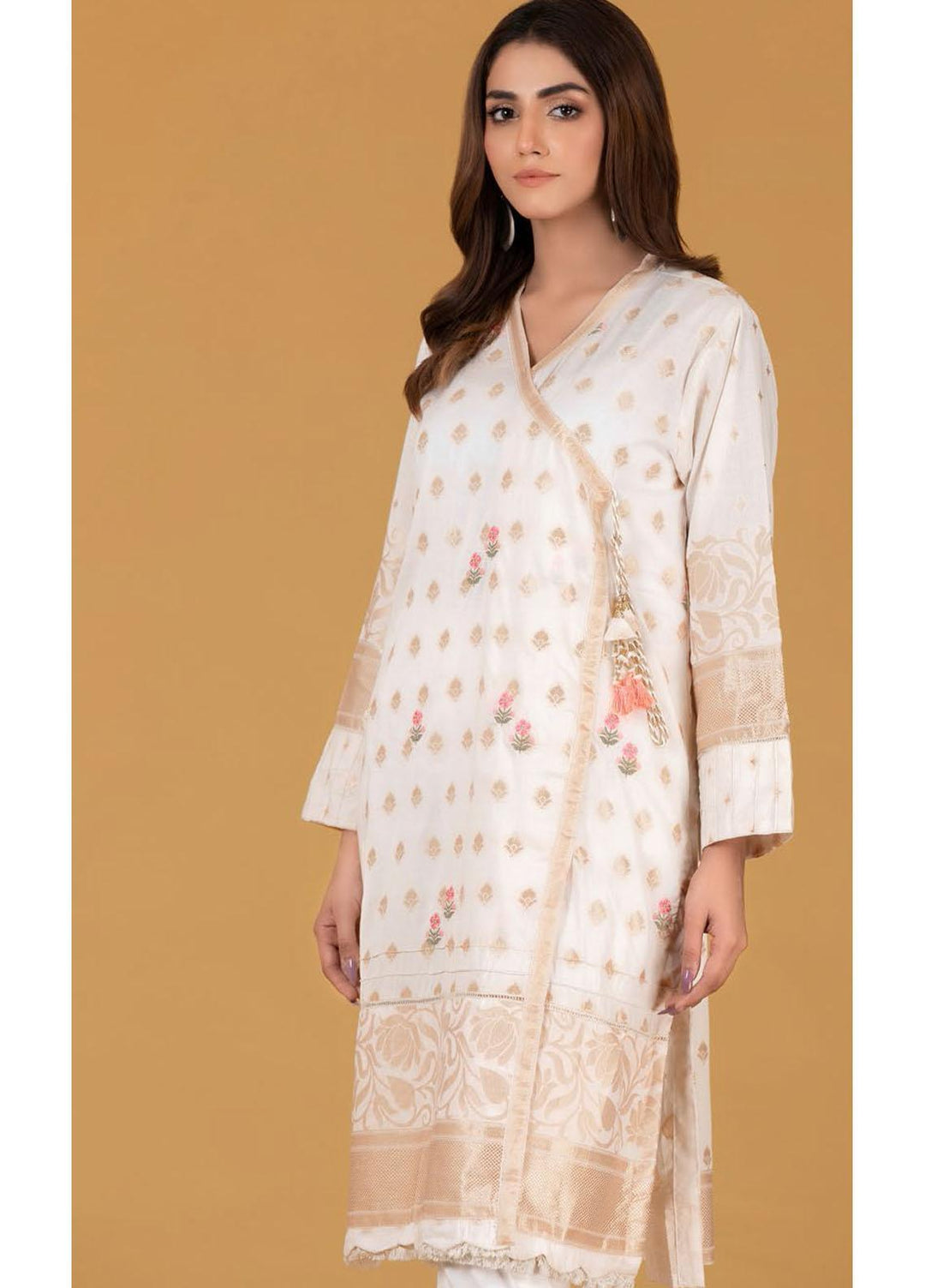 Gul Ahmed Luxury Pret Printed Jacquard Kurties GA21K WGK-JQS-DY-097