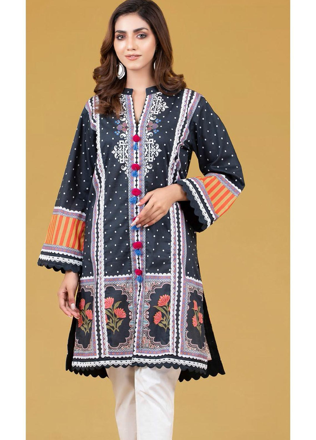 Gul Ahmed Luxury Pret Printed Cambric Kurties GA21K WGK-LWS-DP-253
