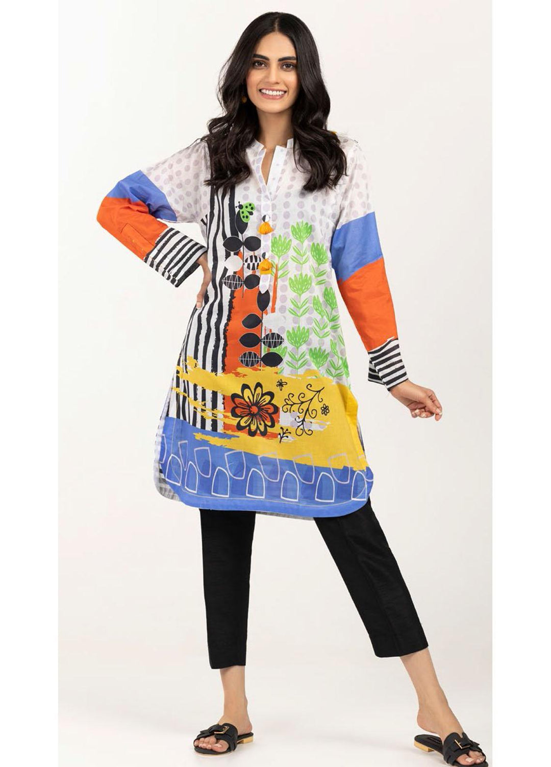 Gul Ahmed Luxury Pret Printed Lawn Kurties GA21K WGK-LWS-DP-469