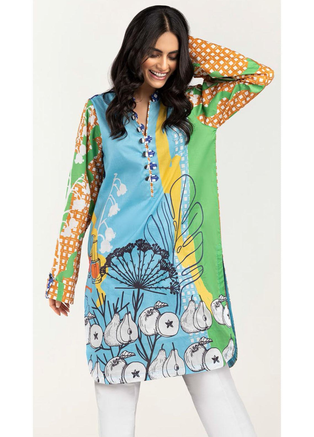 Gul Ahmed Luxury Pret Printed Cambric Kurties GA21K WGK-LWS-DP-471