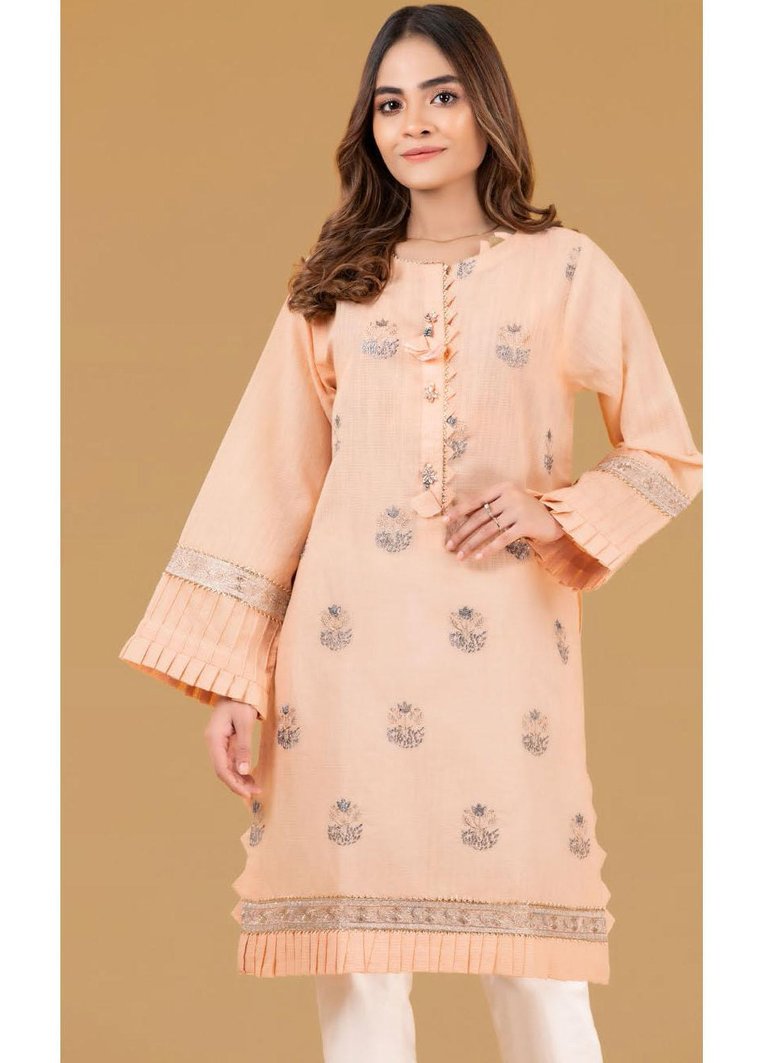Gul Ahmed Luxury Pret Embroidered Cotton Kurties GA21K WGK-YDS-DE-409