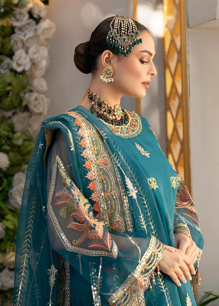 Kahani By Daud Abbas Embroidered Organza Suits Unstitched 3 Piece DA23K Khushboo - Luxury Collection