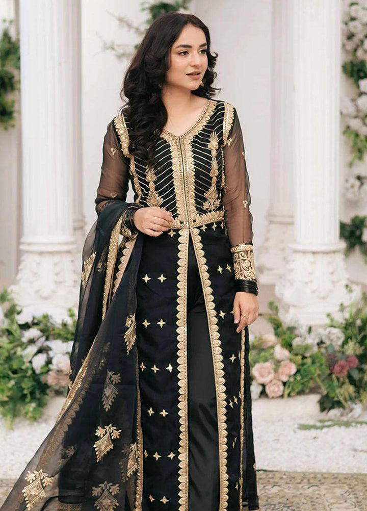 Kahani By Daud Abbas Embroidered Organza Suits Unstitched 3 Piece DA23K Wafa - Luxury Collection