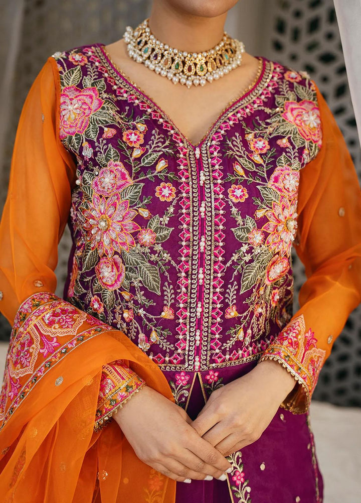 Kahani By Daud Abbas Embroidered Organza Suits Unstitched 3 Piece DA23K Fasana - Luxury Collection