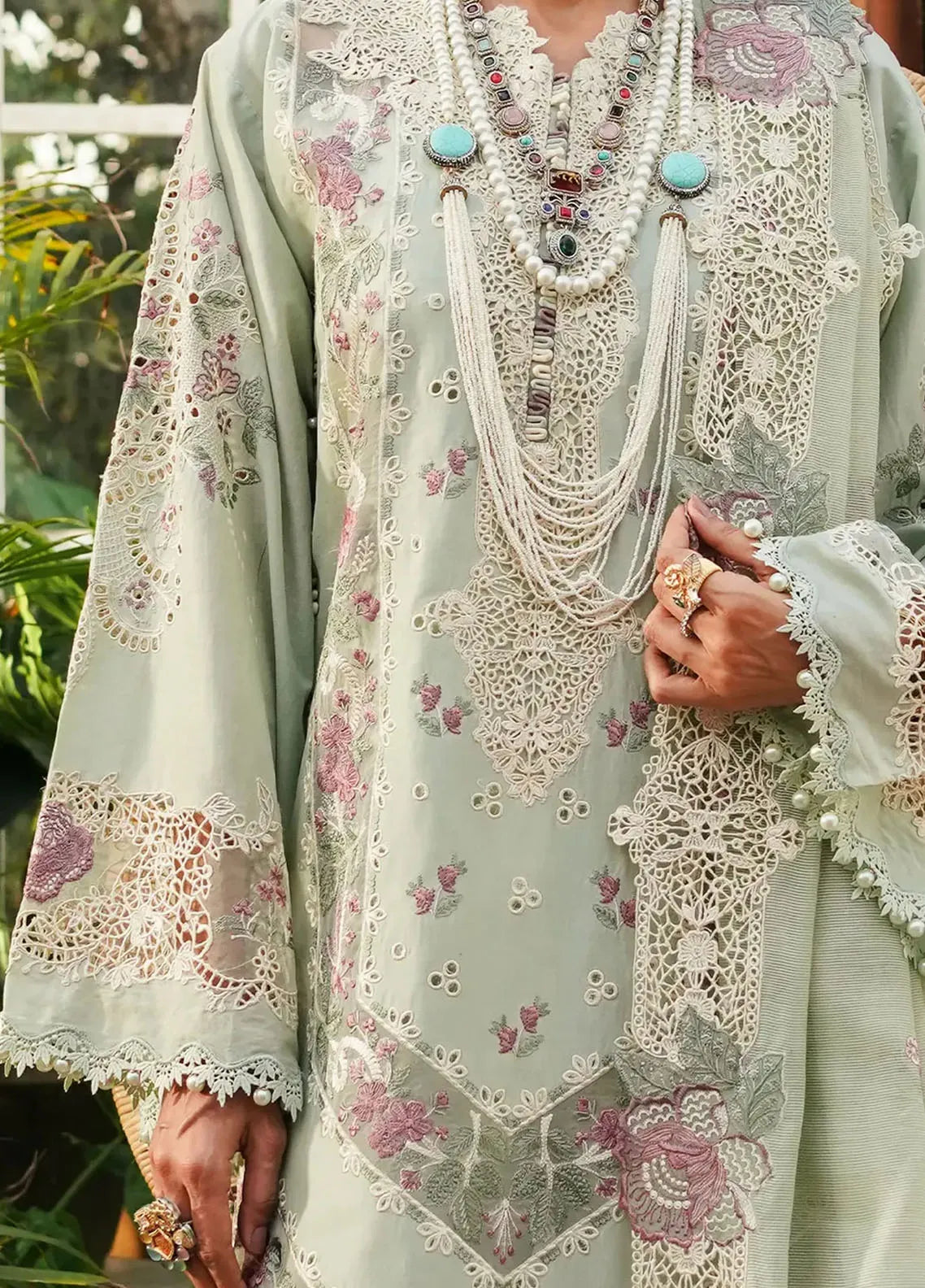 Manara By Kahf Embroidered Lawn Suits Unstitched 3 Piece KHF22M KML-04 Motia - Luxury Collection