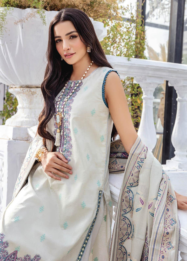 Kalam By Humdum Jacquard Lawn Suits Unstitched 3 Piece HD23K D-1 - Summer Collection