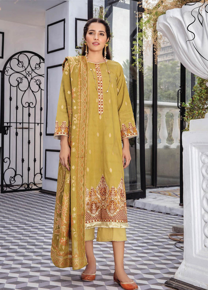 Kalam By Humdum Jacquard Lawn Suits Unstitched 3 Piece HD23K D-3 - Summer Collection