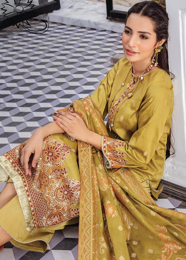 Kalam By Humdum Jacquard Lawn Suits Unstitched 3 Piece HD23K D-3 - Summer Collection