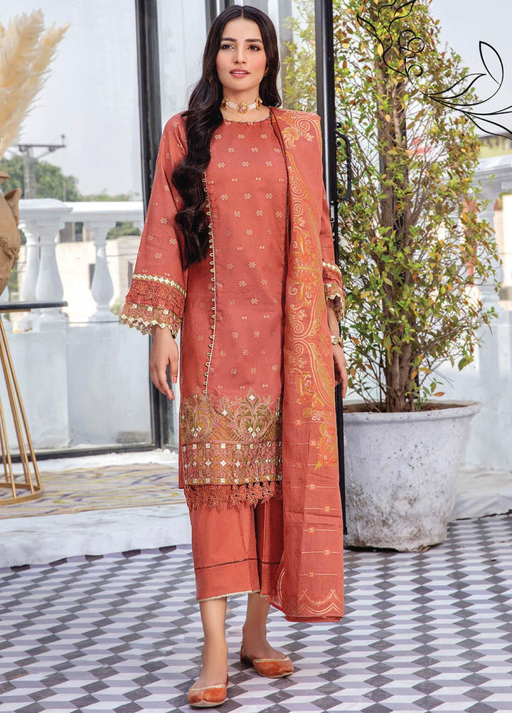 Kalam By Humdum Jacquard Lawn Suits Unstitched 3 Piece HD23K D-7 - Summer Collection