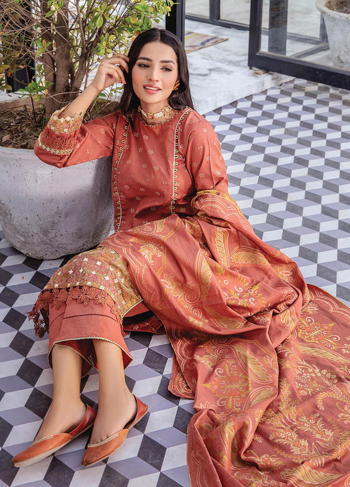Kalam By Humdum Jacquard Lawn Suits Unstitched 3 Piece HD23K D-7 - Summer Collection