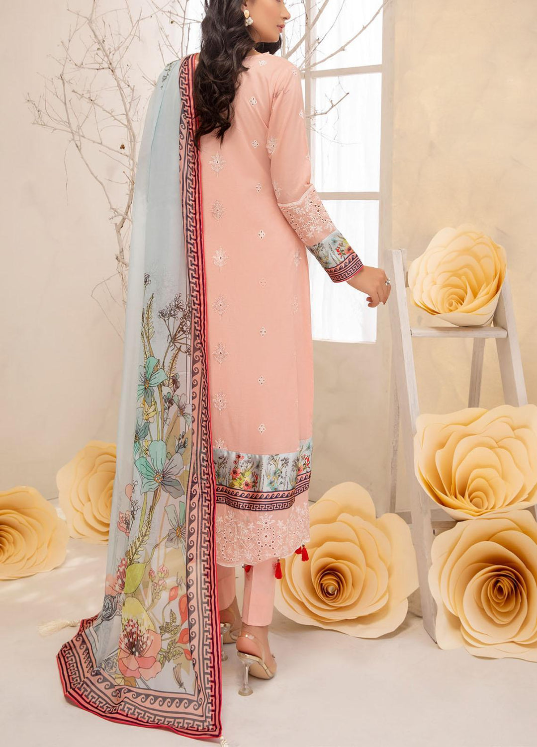 Kalyan by ZS Textiles Embroidered Chikankari Suits Unstitched 3 Piece ZS21KC-6 01 - Festive Collection