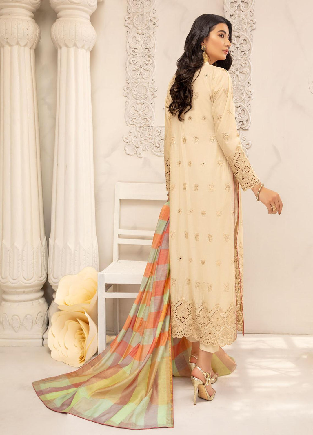 Kalyan by ZS Textiles Embroidered Chikankari Suits Unstitched 3 Piece ZS21KC-6 02 - Festive Collection