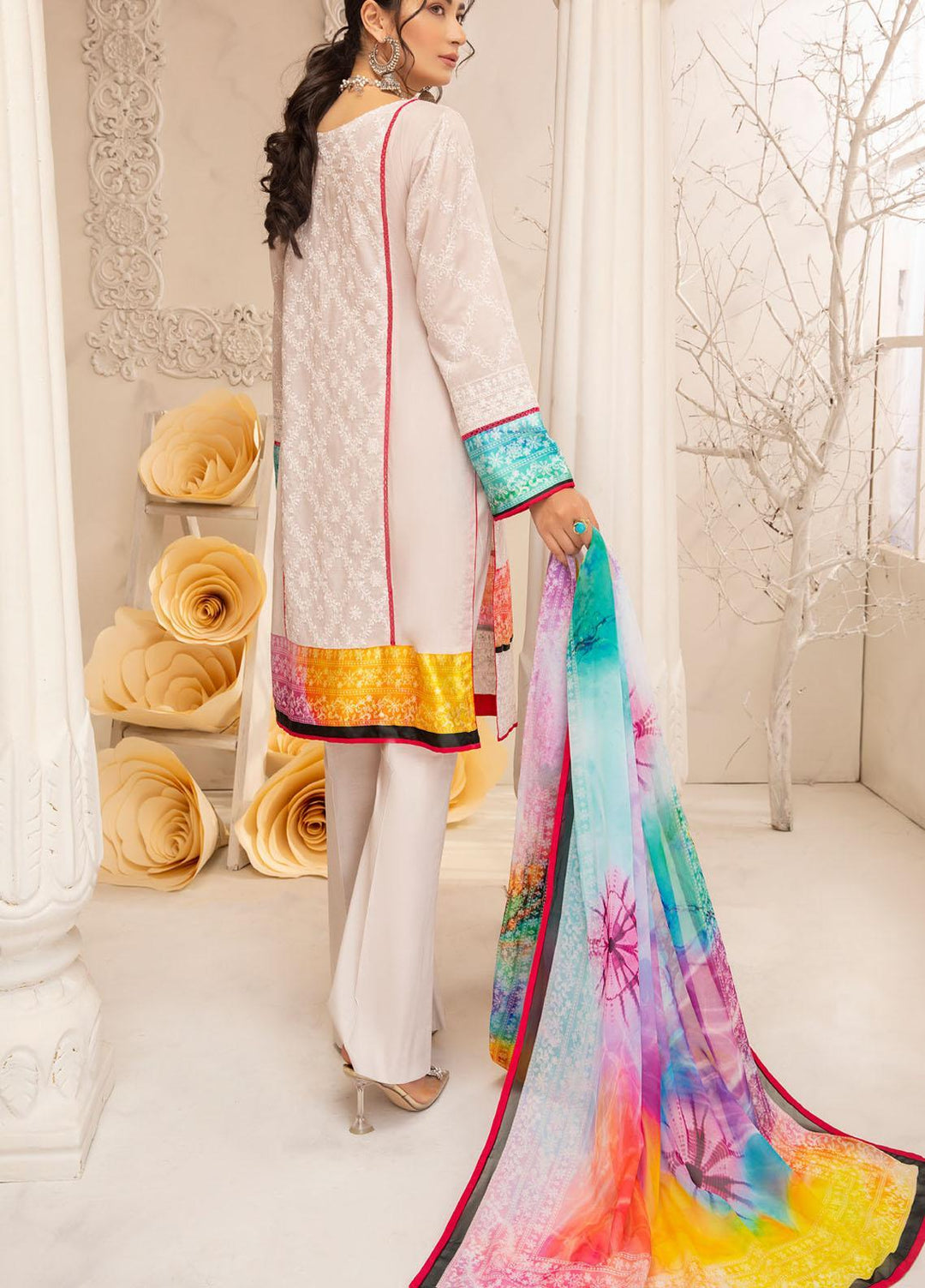 Kalyan by ZS Textiles Embroidered Chikankari Suits Unstitched 3 Piece ZS21KC-6 07 - Festive Collection