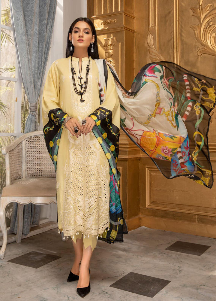 Kalyan by ZS Textiles Embroidered Chikankari Suits Unstitched 3 Piece ZS21KC-5 D-01 - Summer Collection