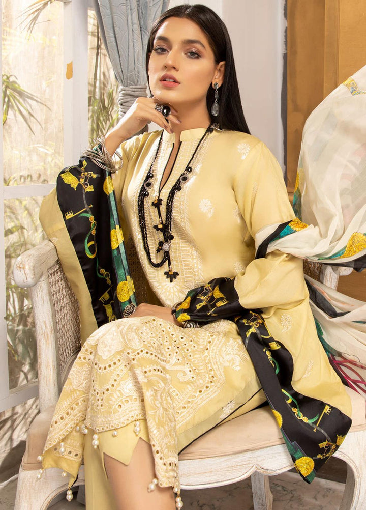 Kalyan by ZS Textiles Embroidered Chikankari Suits Unstitched 3 Piece ZS21KC-5 D-01 - Summer Collection