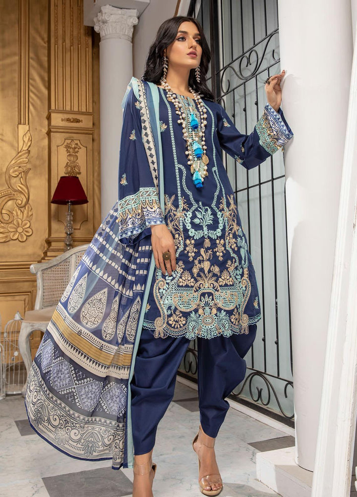 Kalyan by ZS Textiles Embroidered Chikankari Suits Unstitched 3 Piece ZS21KC-5 D-09 - Summer Collection