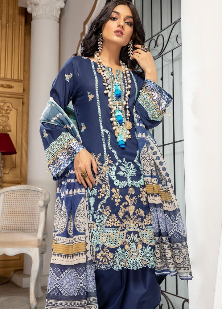 Kalyan by ZS Textiles Embroidered Chikankari Suits Unstitched 3 Piece ZS21KC-5 D-09 - Summer Collection